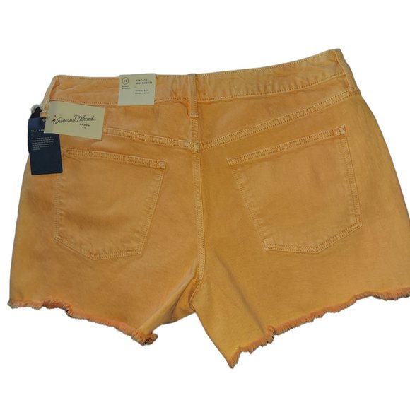 Universal Thread Faded Orange Vintage Midi Shorts Women's Size 14 - Picture 3 of 4